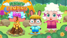 Funny Camping Day Logo