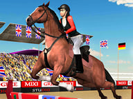 Horse Jumping Show 3D Logo