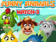 Funny Animals Match 3 Logo