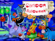Cartoon Halloween Slide Puzzle Logo