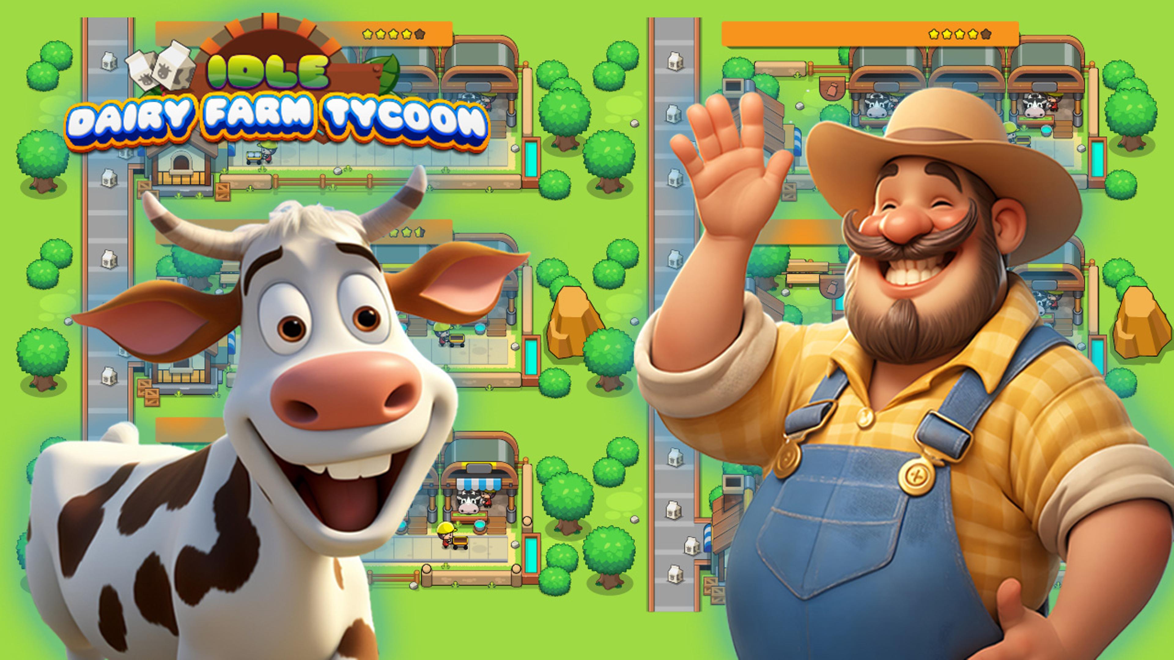 Idle Dairy Farm Tycoon Logo