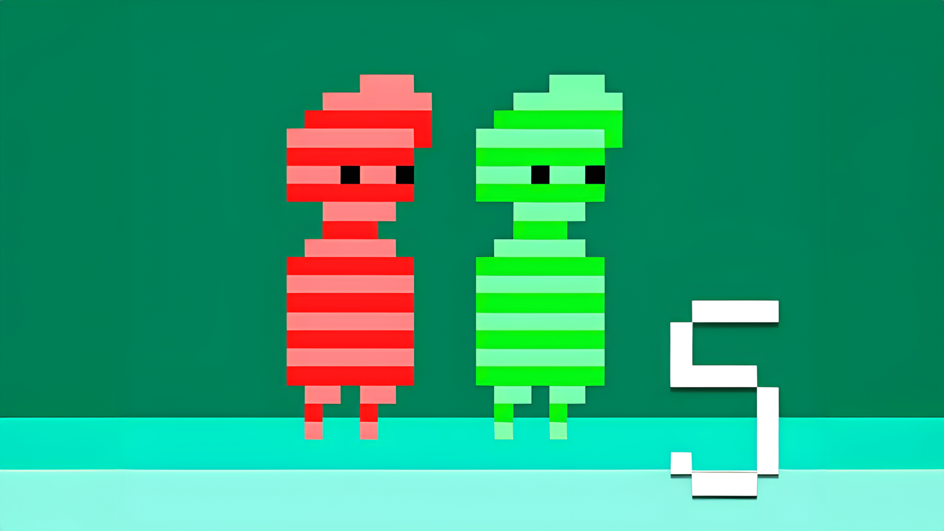 Red and Green 5 Logo