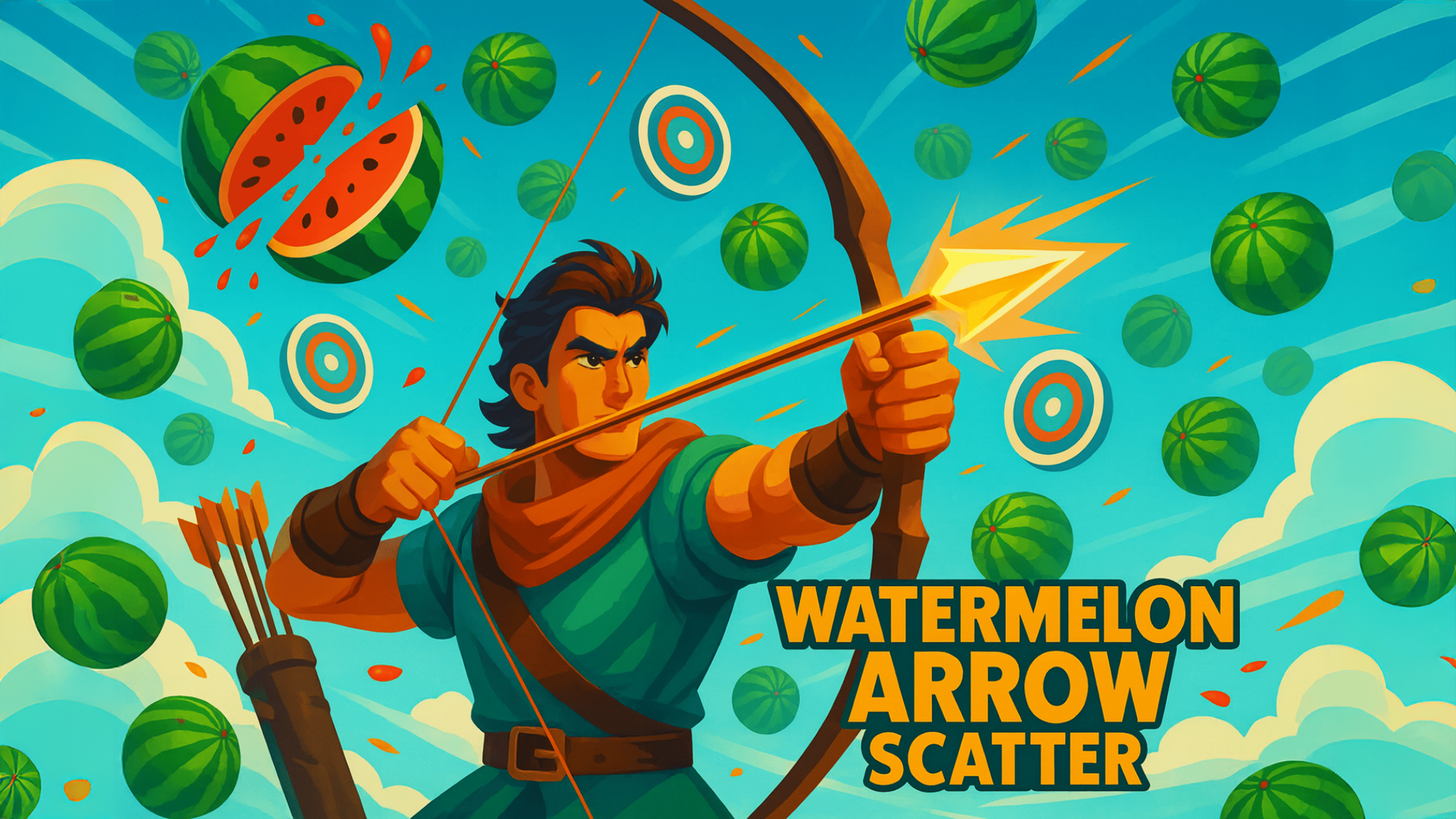 Watermelon Arrow Scatter Logo