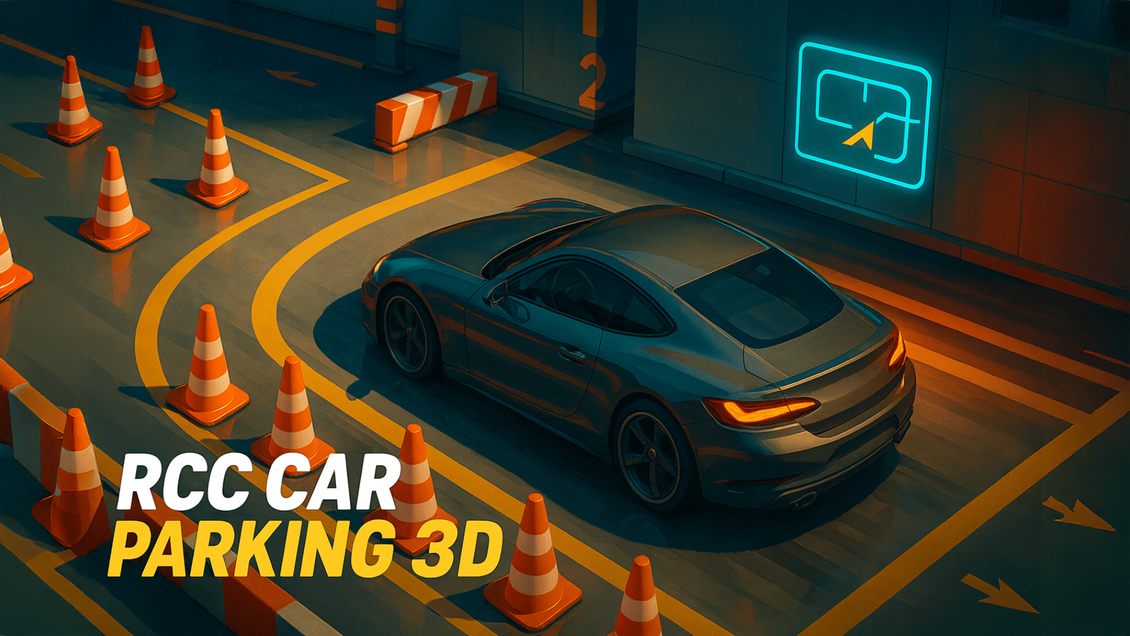 RCC Car Parking 3D Logo