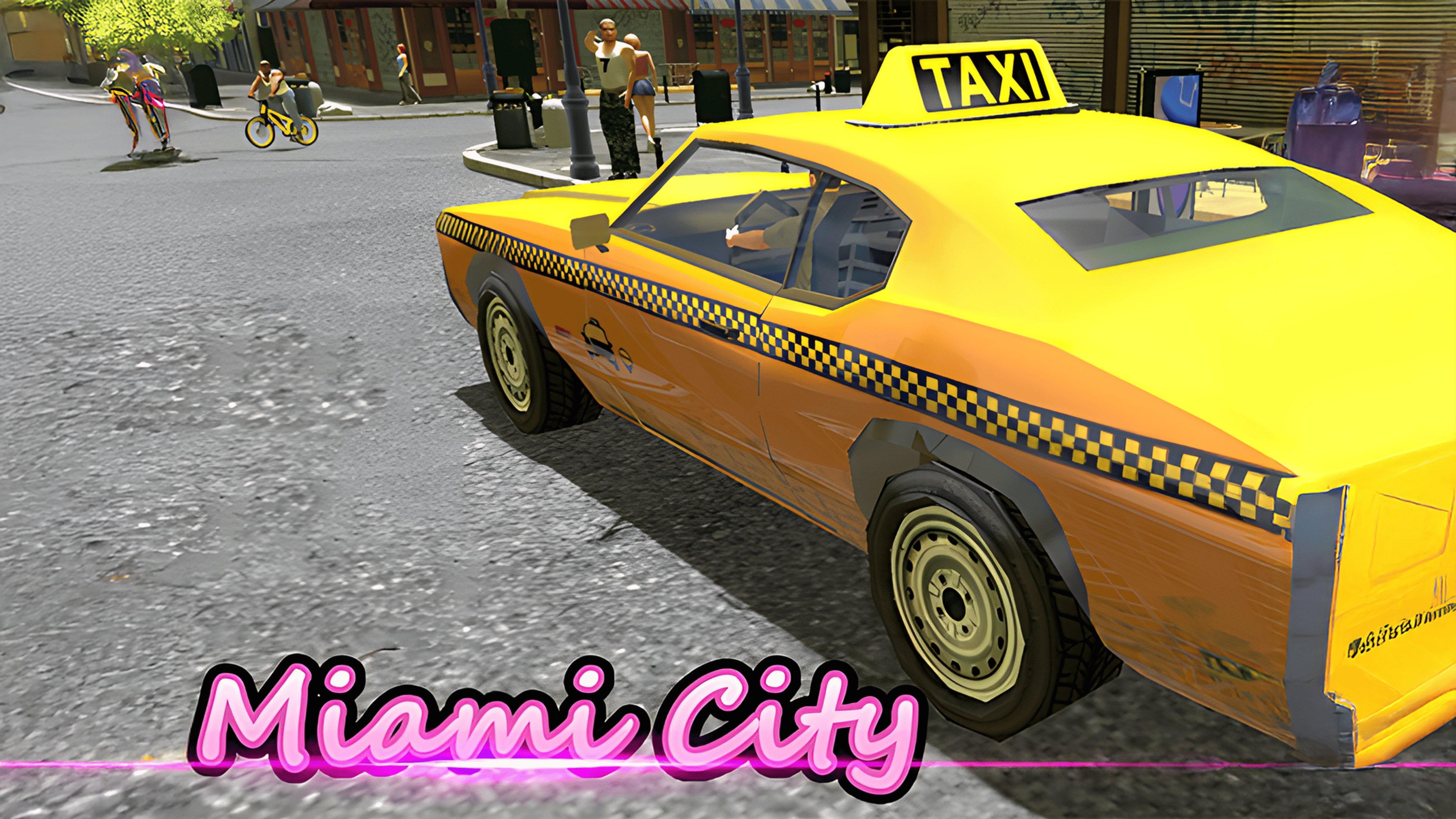 Miami Taxi Driver 3D Logo