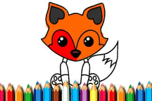 Fox Coloring Book Logo