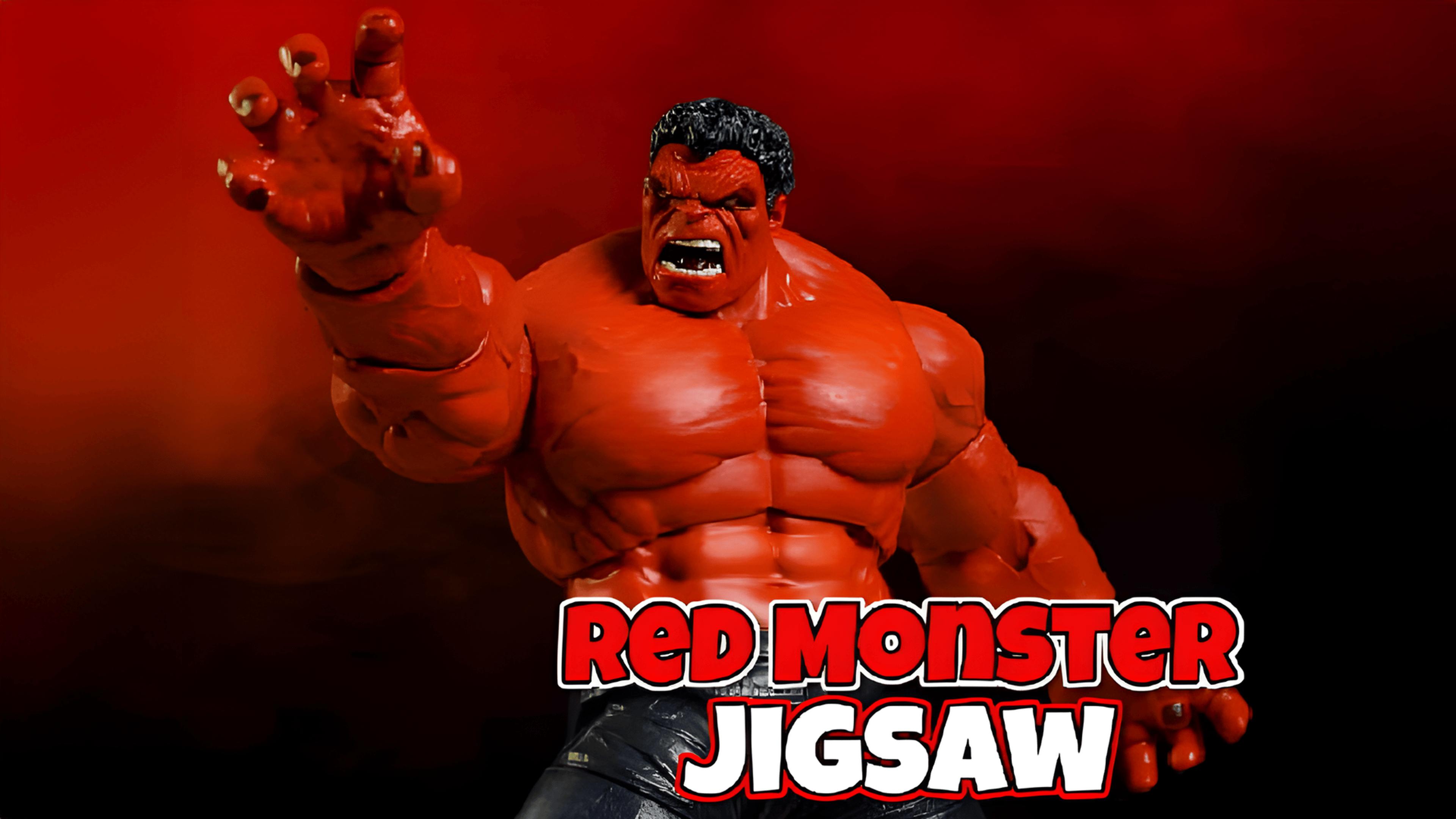 Red Monster Jigsaw Logo
