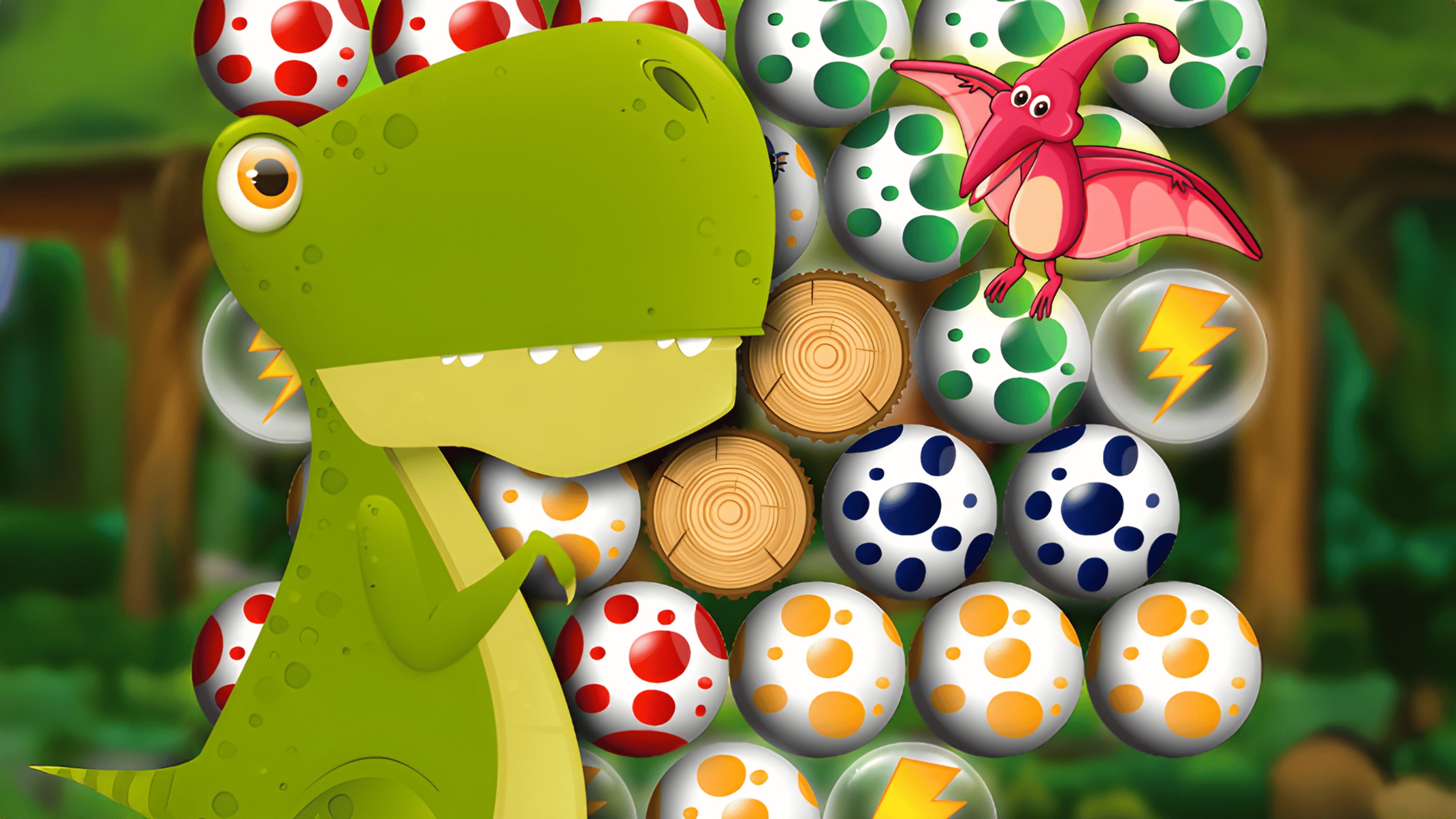 Egg Shooter Bubble Dinosaur Logo