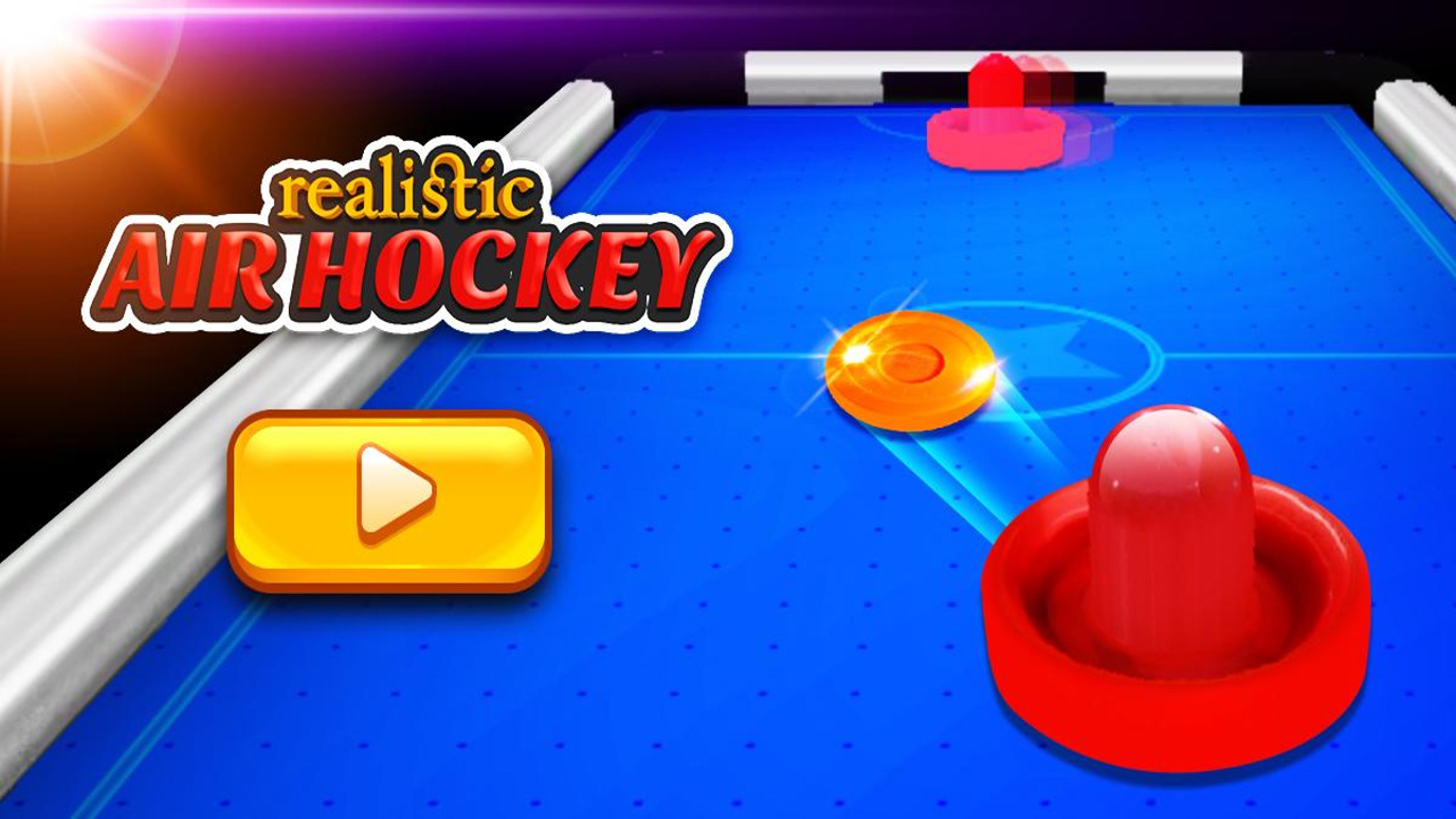 Realistic Air Hockey Logo
