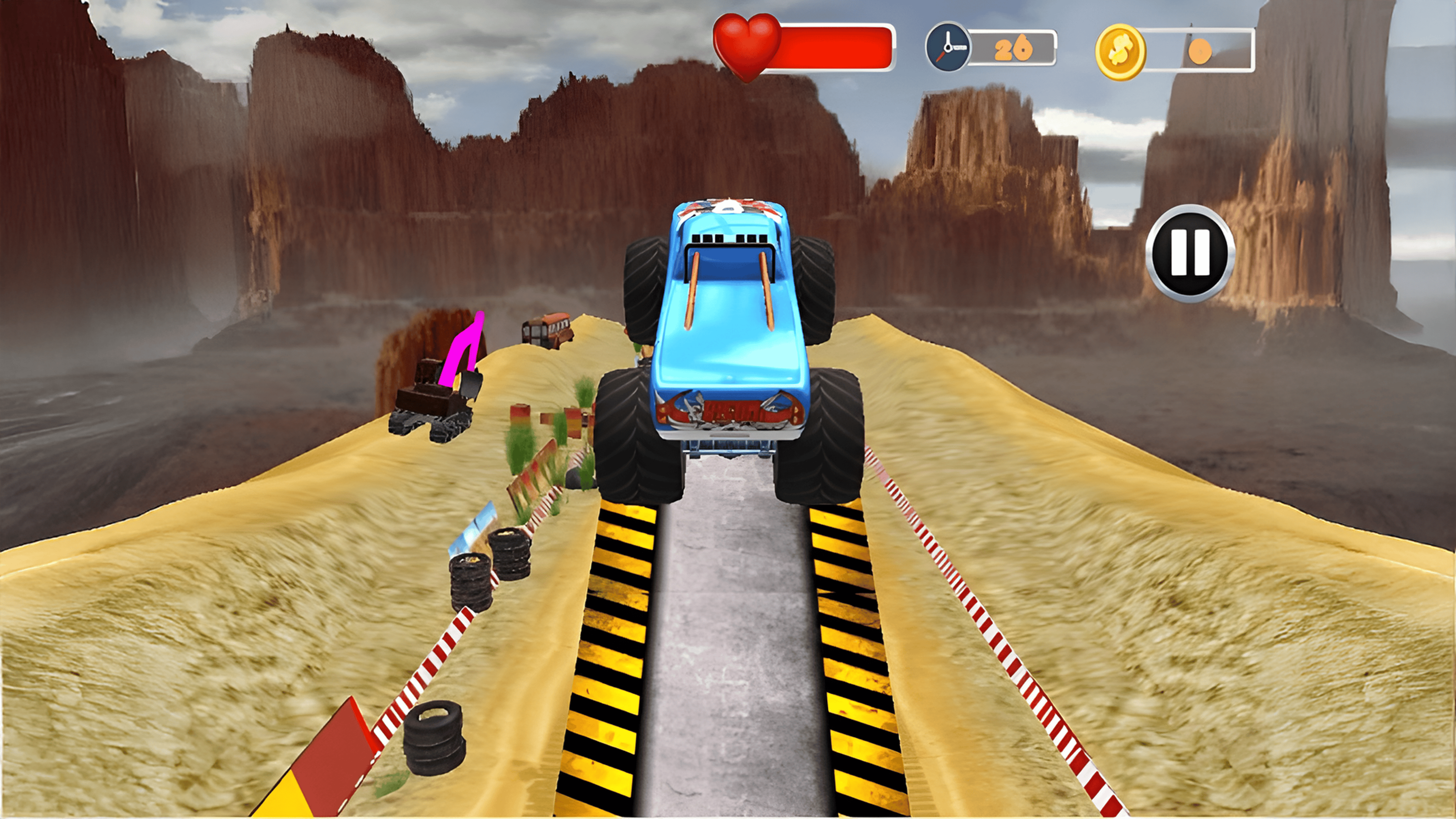 Monster Truck Tricky Stunt Race Game Logo