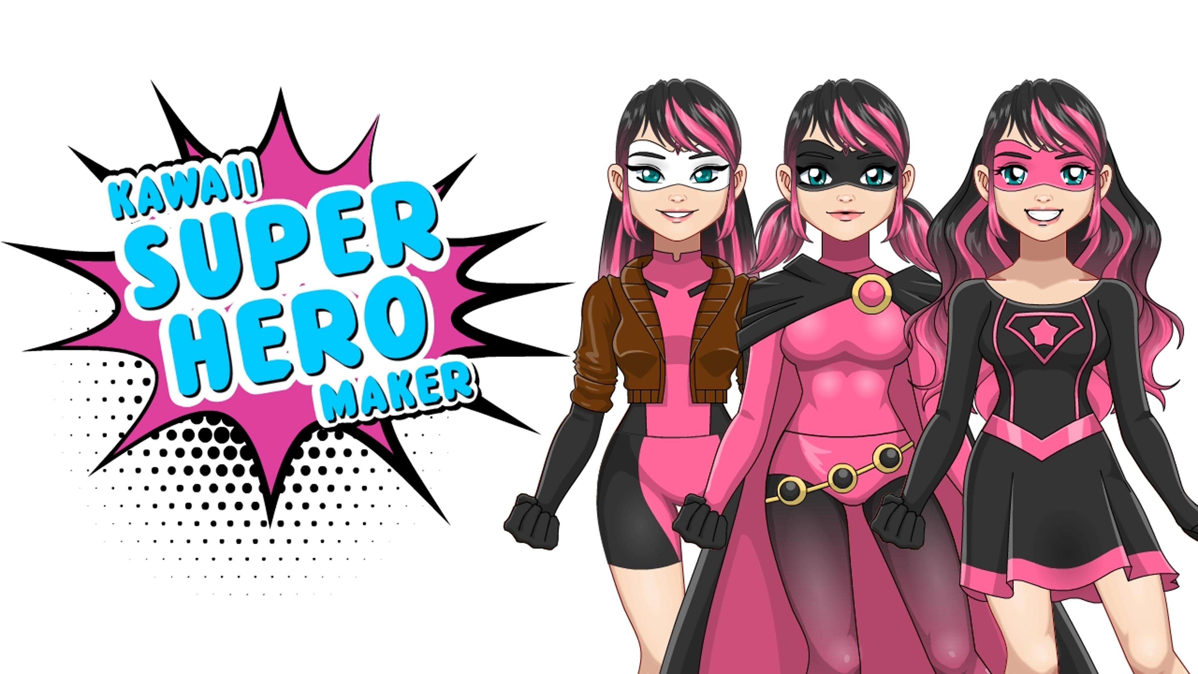 Kawaii Superhero Avatar Maker Logo