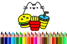 BTS Cute Cats Coloring Logo