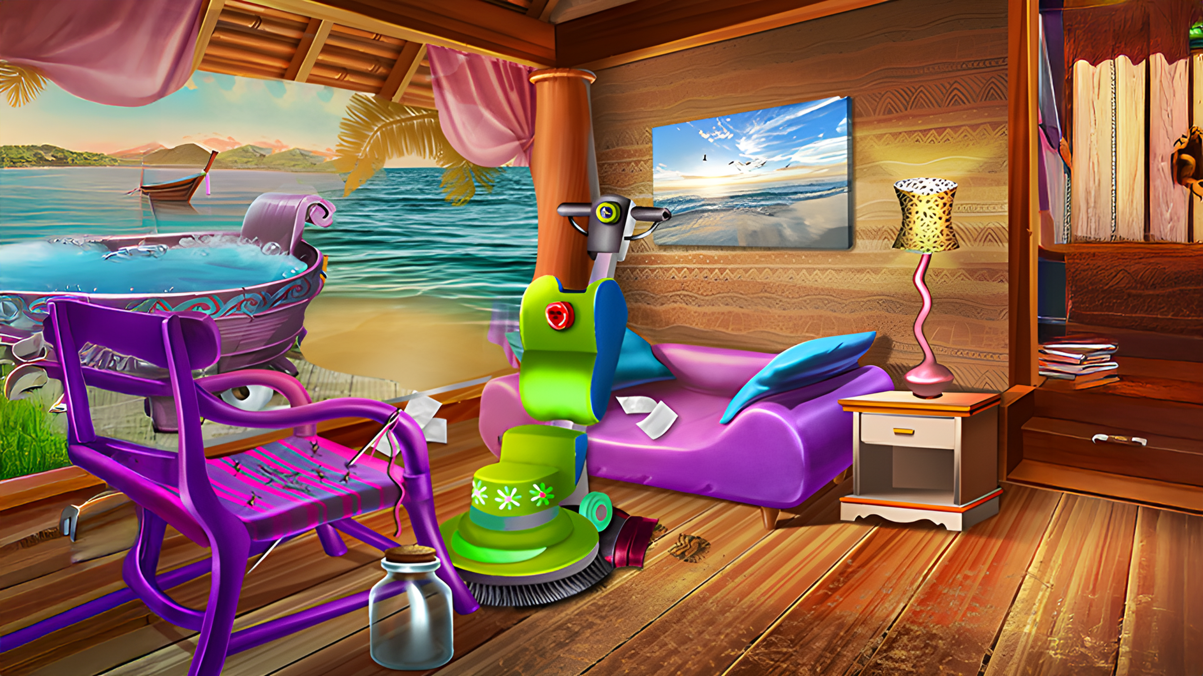 Beach House Cleaning Logo