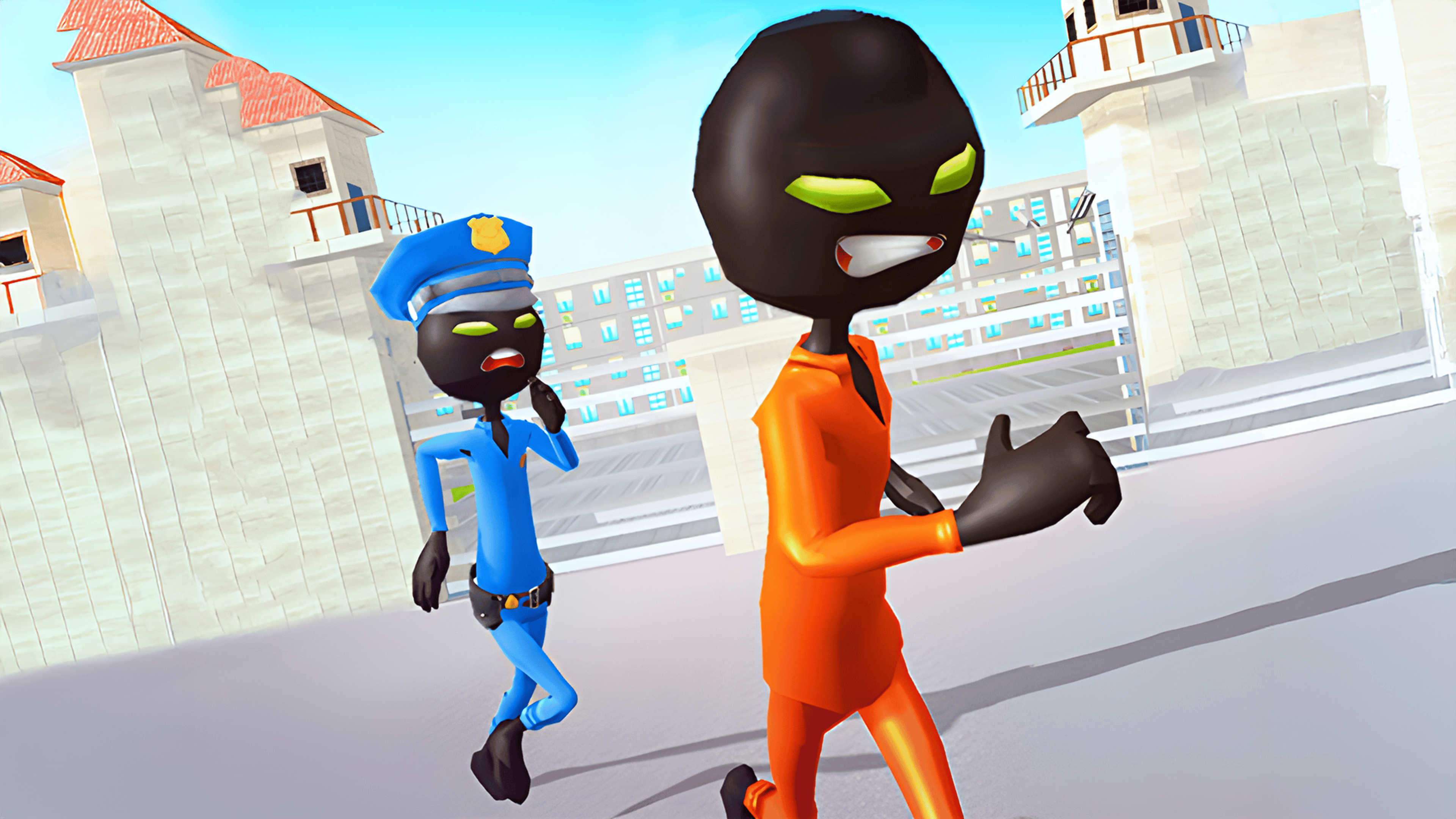 Stickman Prison Escape Story 3D Logo