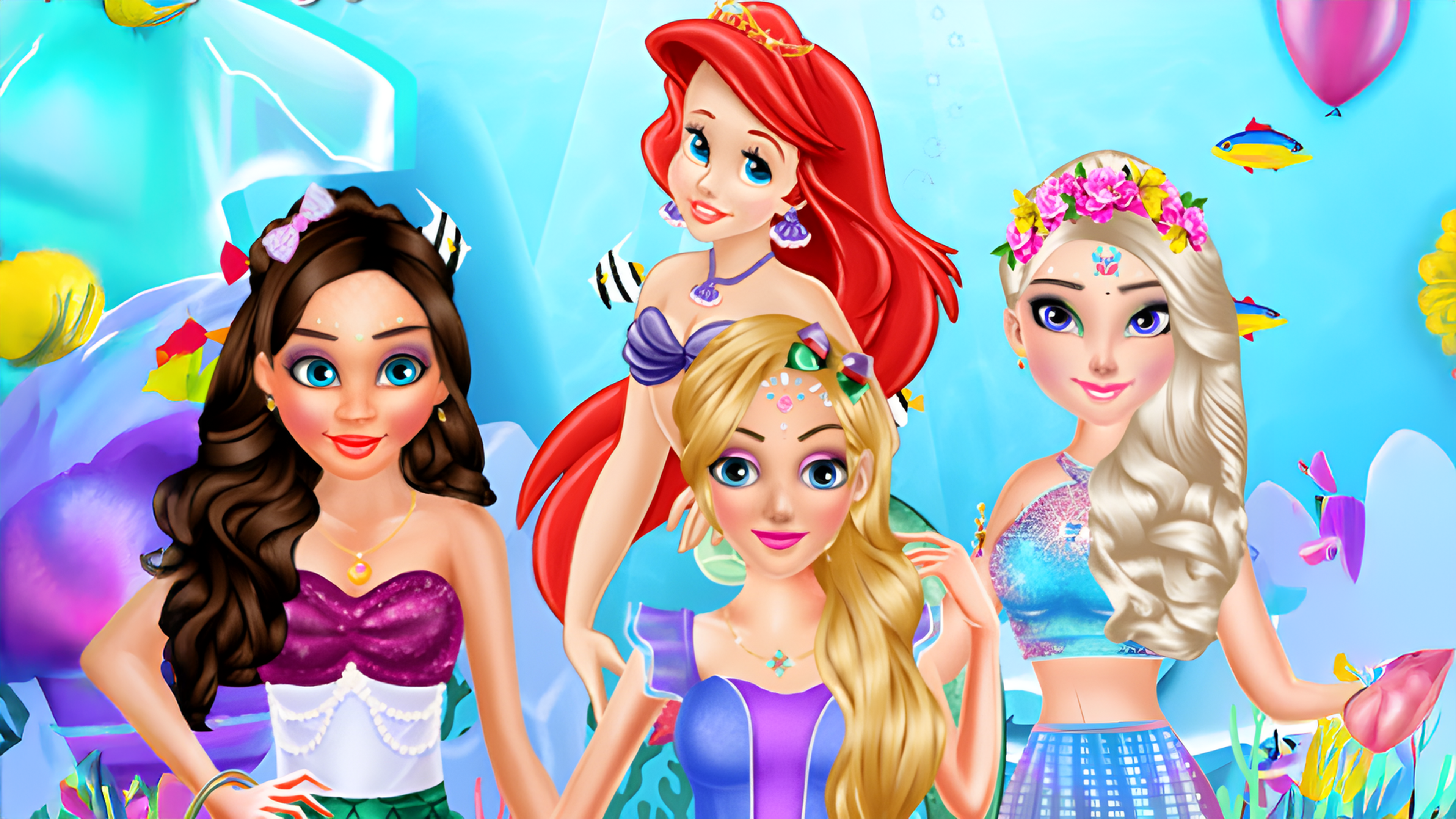 Princess Mermaid Style Makeup Logo