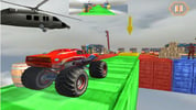 Monster Truck Stunts Sky Driving Logo