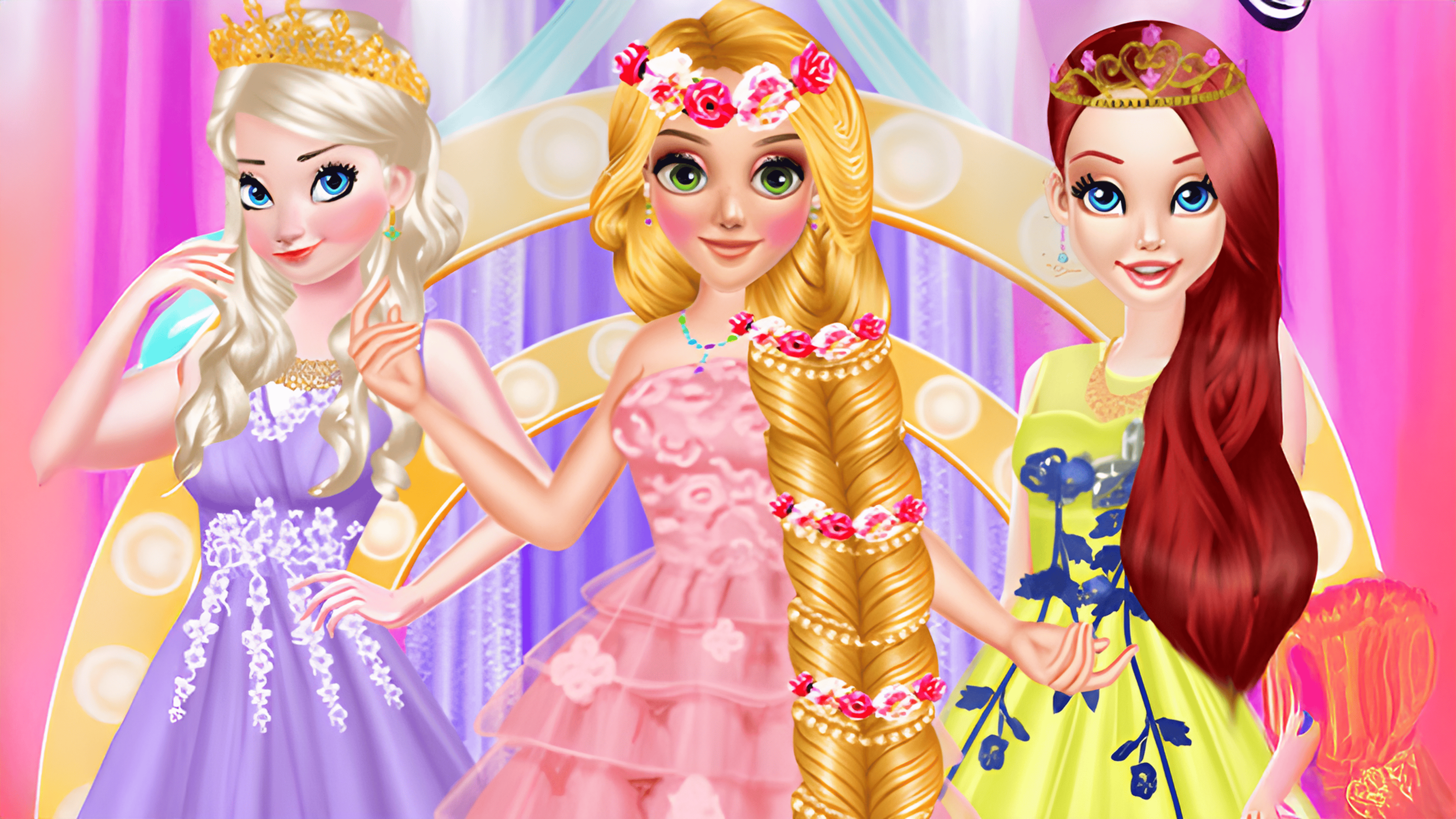  Long Hair Princess Prom Logo