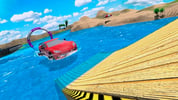 Water Surfing Car Stunts Car Racing Game Logo