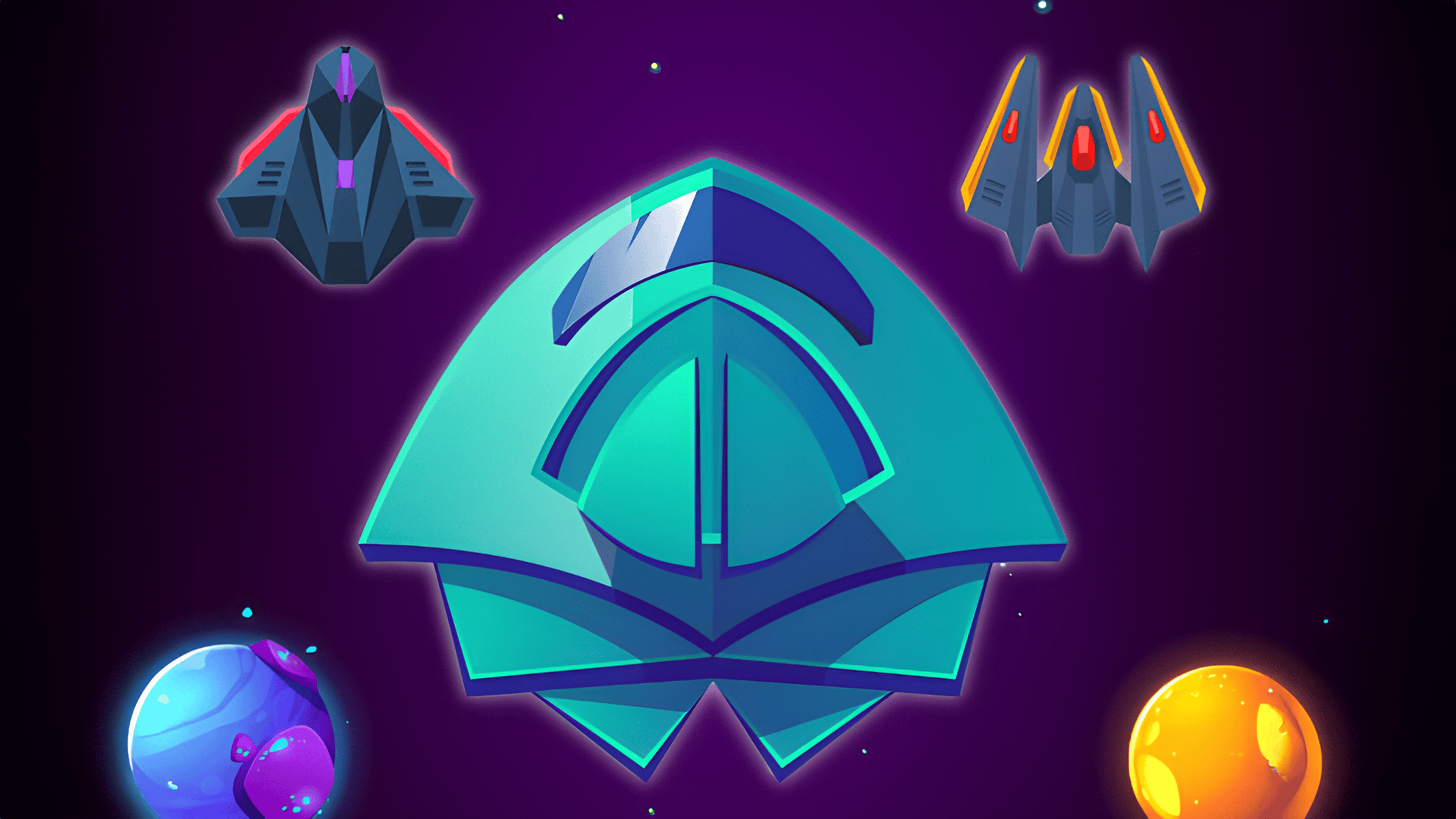 Snowball War: Space Shooter Logo