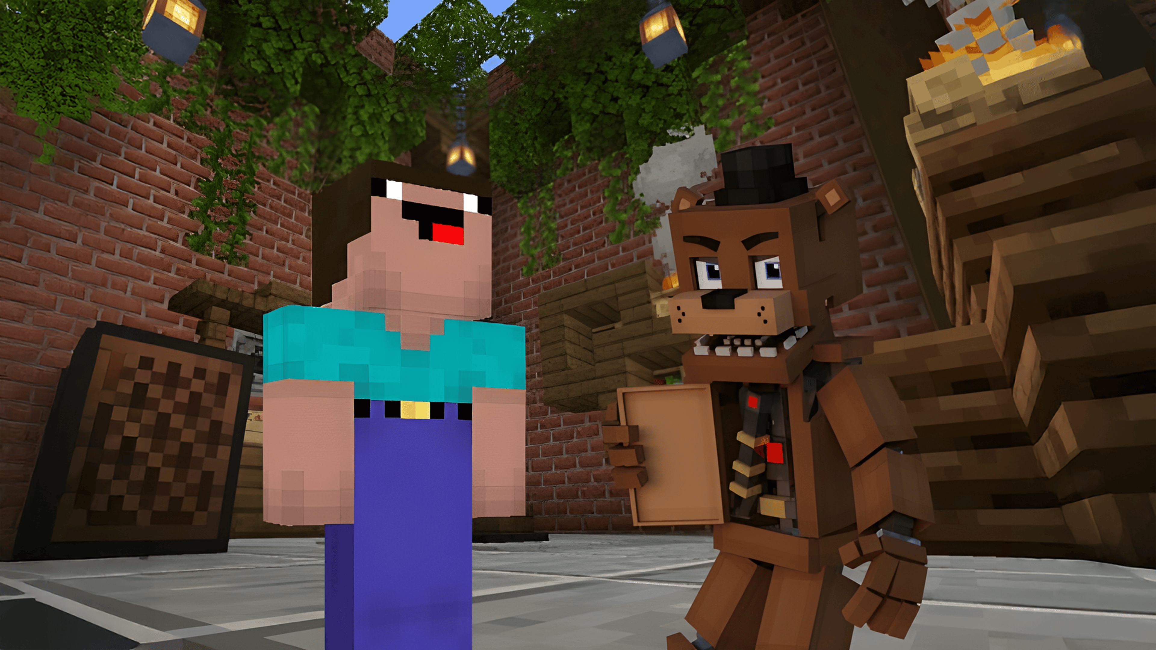 Noob vs 1000 Freddys Logo