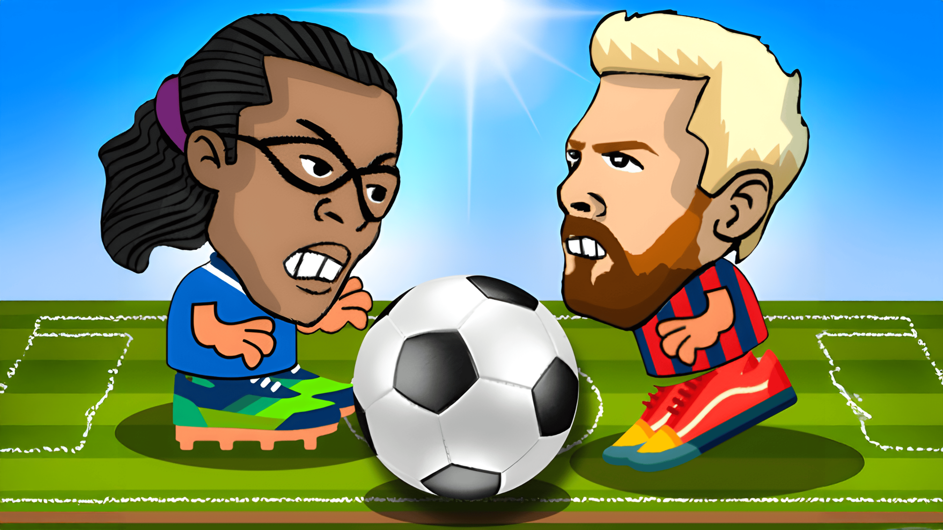 2 Player Head Football Logo