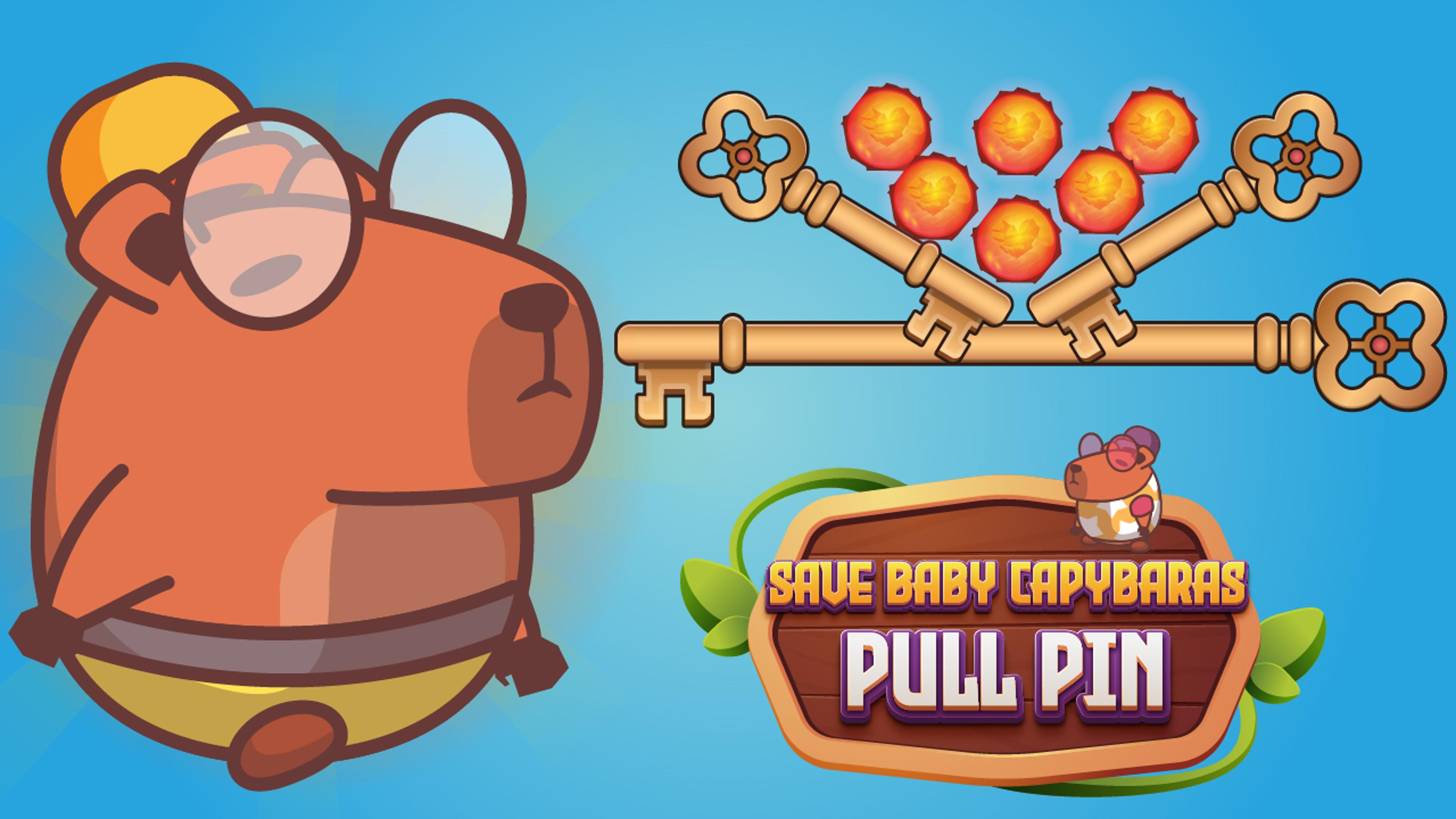 Save Baby Capybaras - Pull Pin Logo