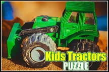 Kids Tractors Puzzle Logo