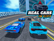 Real Cars in City Logo