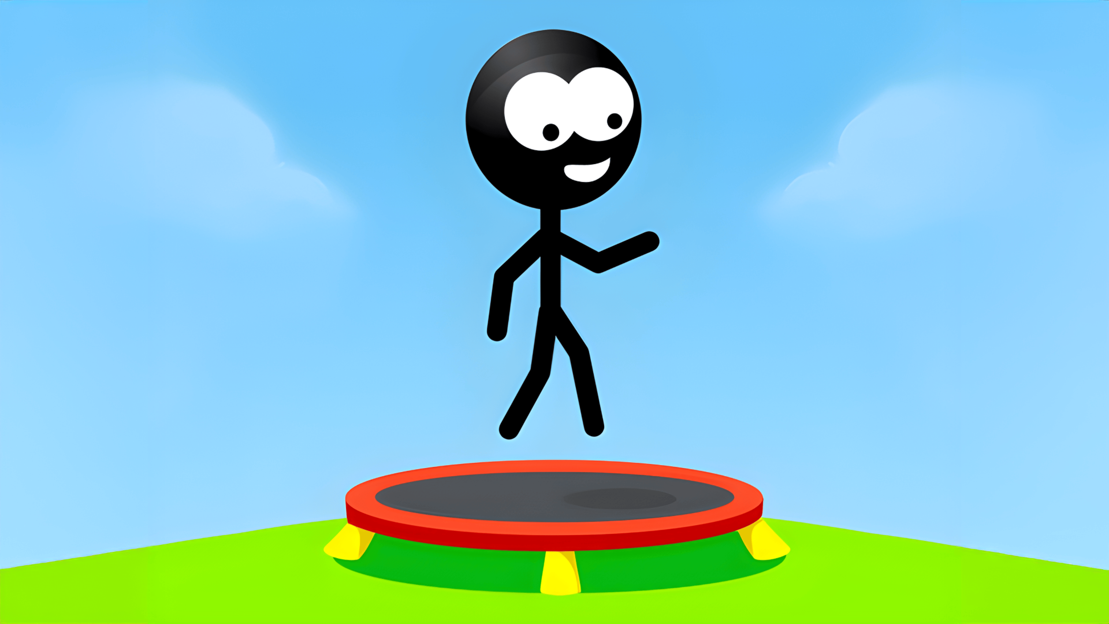 Trampoline Stickman Logo