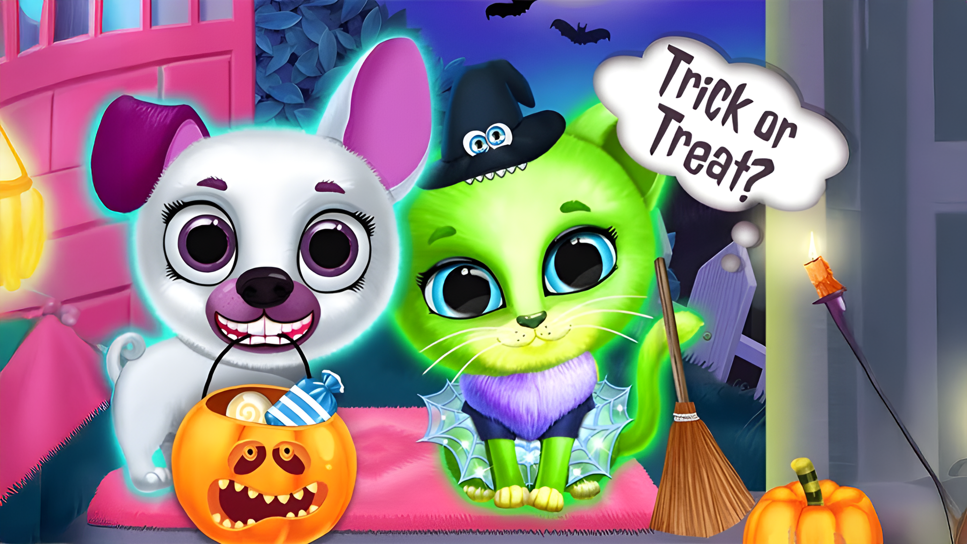 Scary Makeover Halloween Pet Salon Logo
