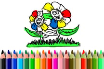 BTS Flowers Coloring Logo