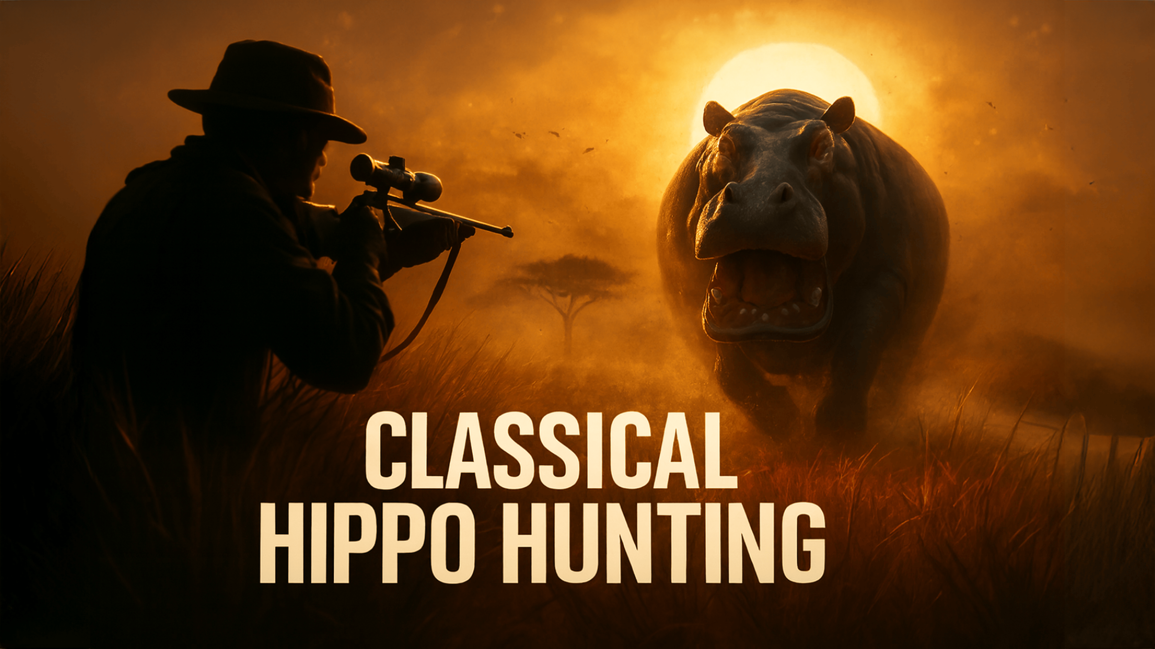 Classical Hippo Hunting Logo