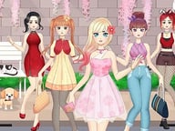 Anime Girls Fashion Makeup Logo