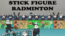 Stick Figure Badminton Logo