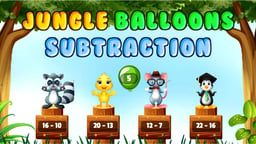 Jungle Balloons Subtraction Logo