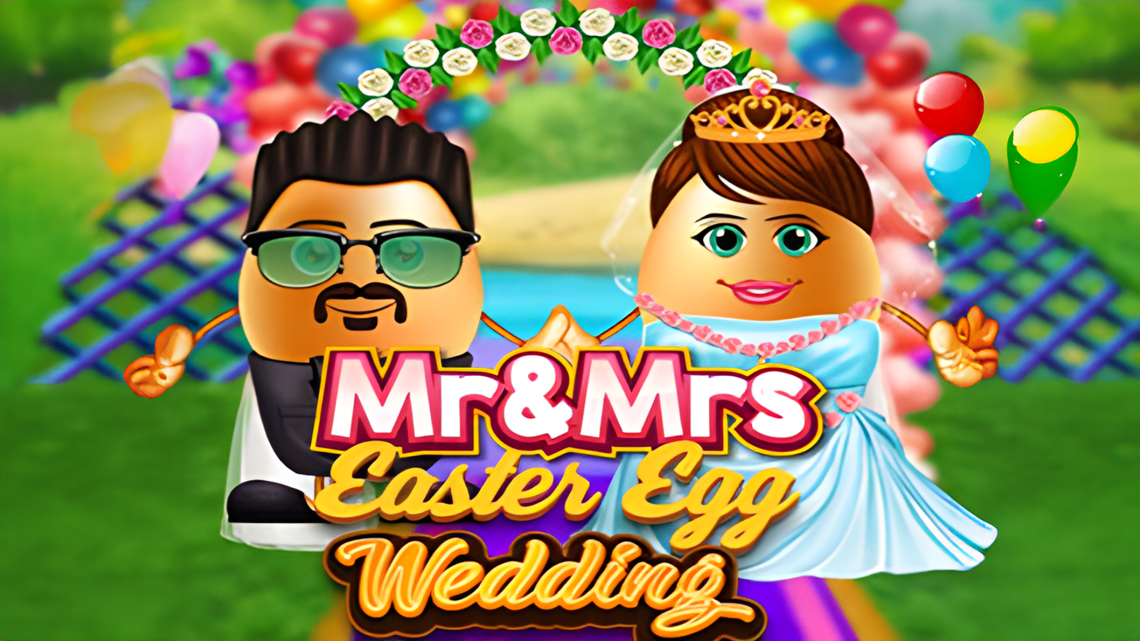 Mr and Mrs Easter Egg Wedding Logo