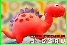 Cute Dinosaur Jigsaw Logo