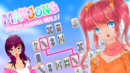 Mahjong Pretty Manga Girls Logo