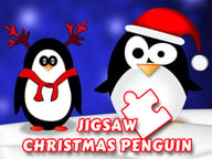 Christmas Penguin Puzzle Logo