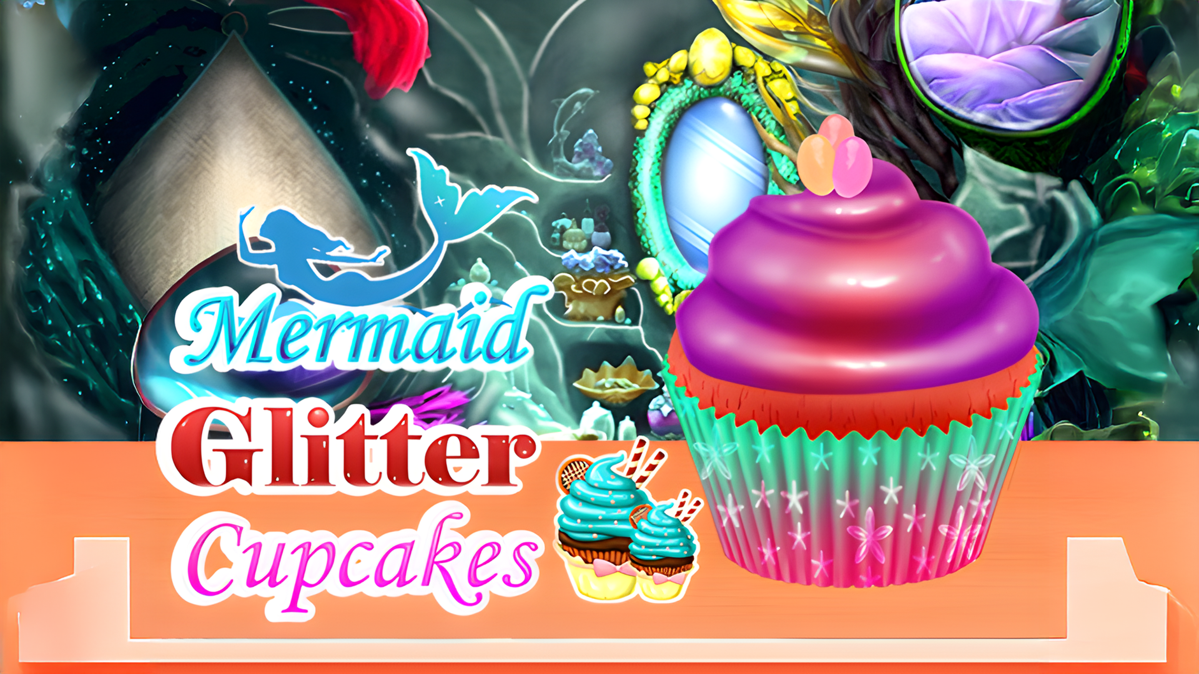 Mermaid Glitter Cupcakes Logo