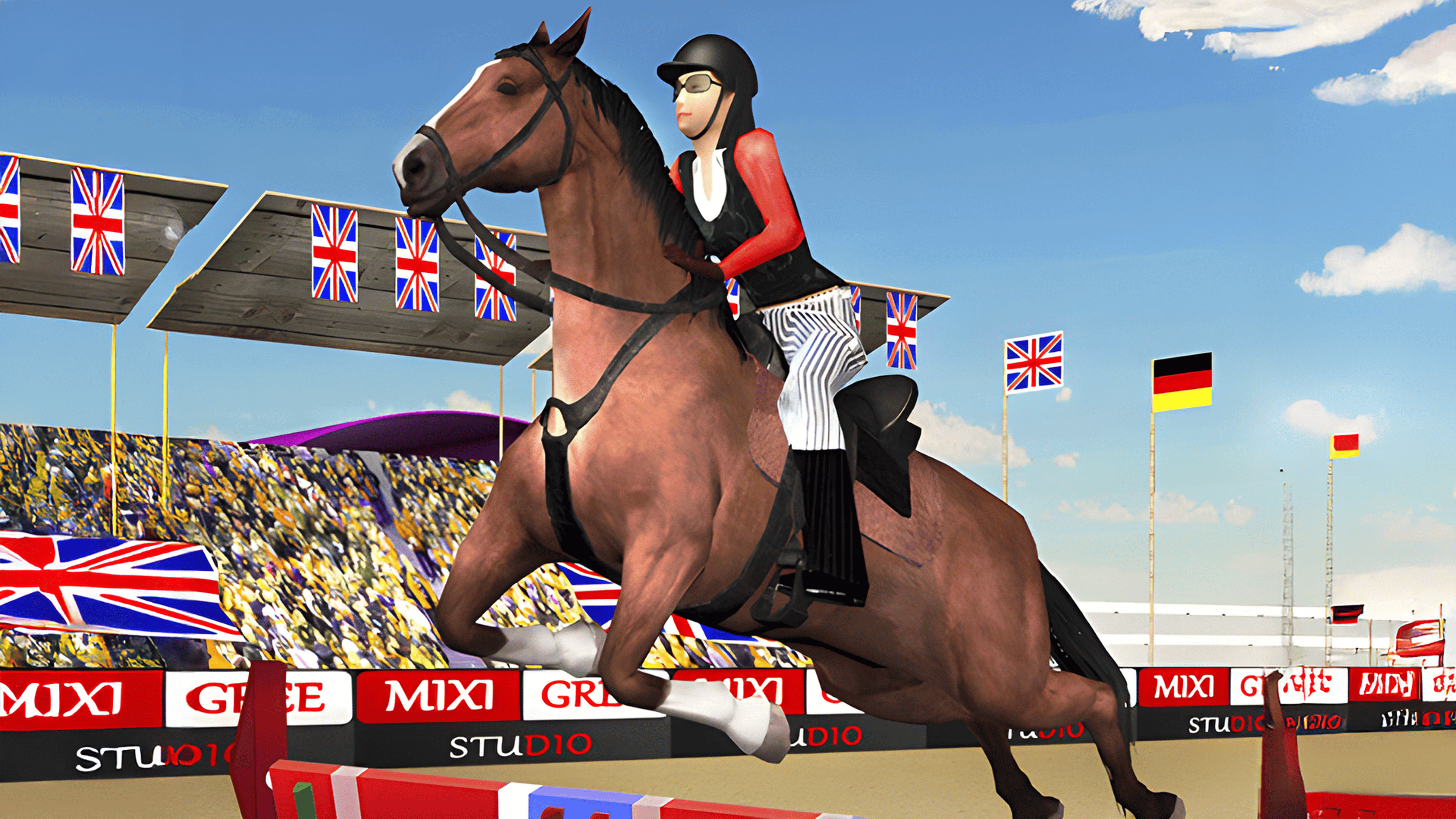 Horse Jumping Show 3D Logo