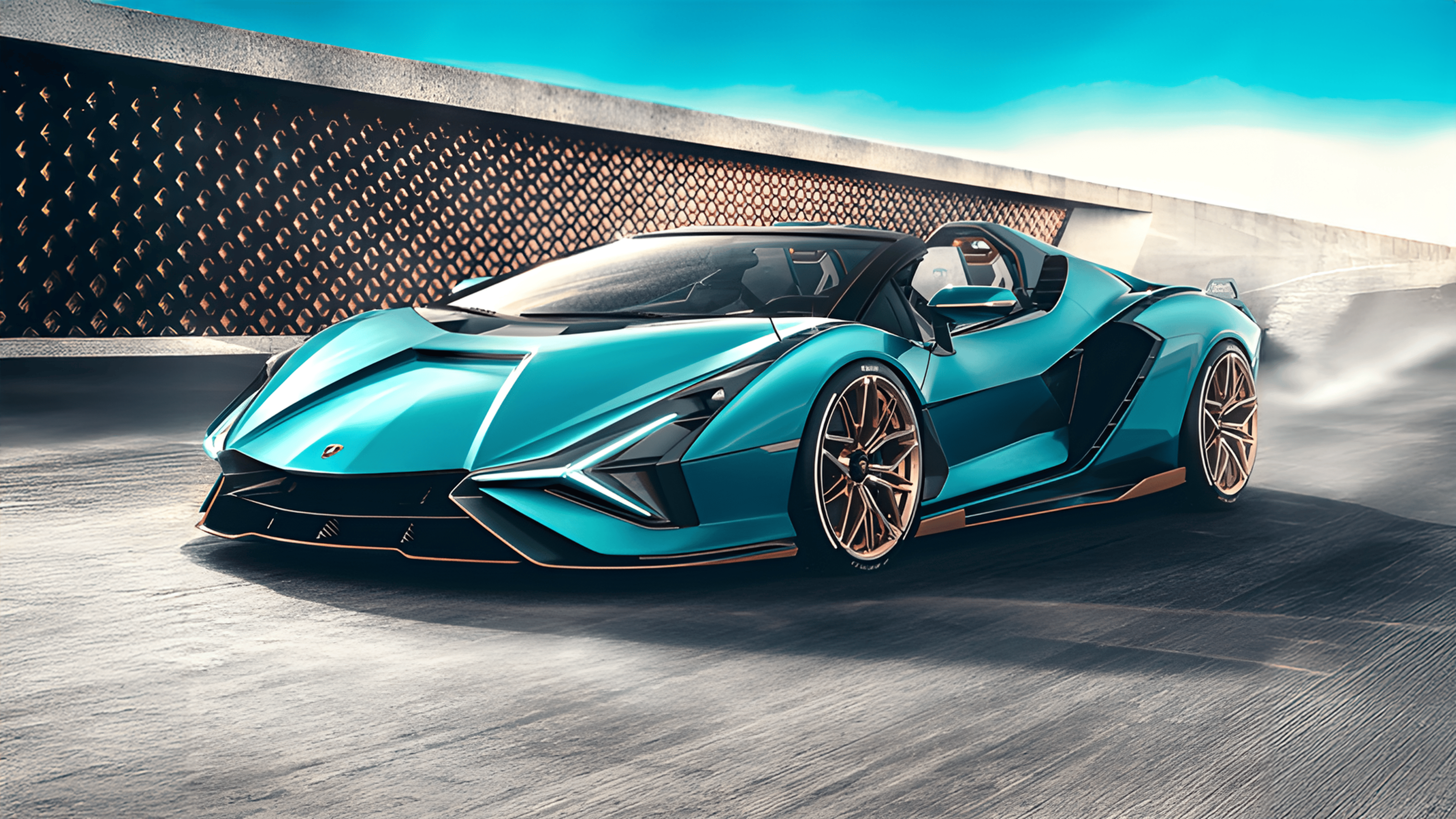 Lamborghini Sian Roadster Puzzle Logo