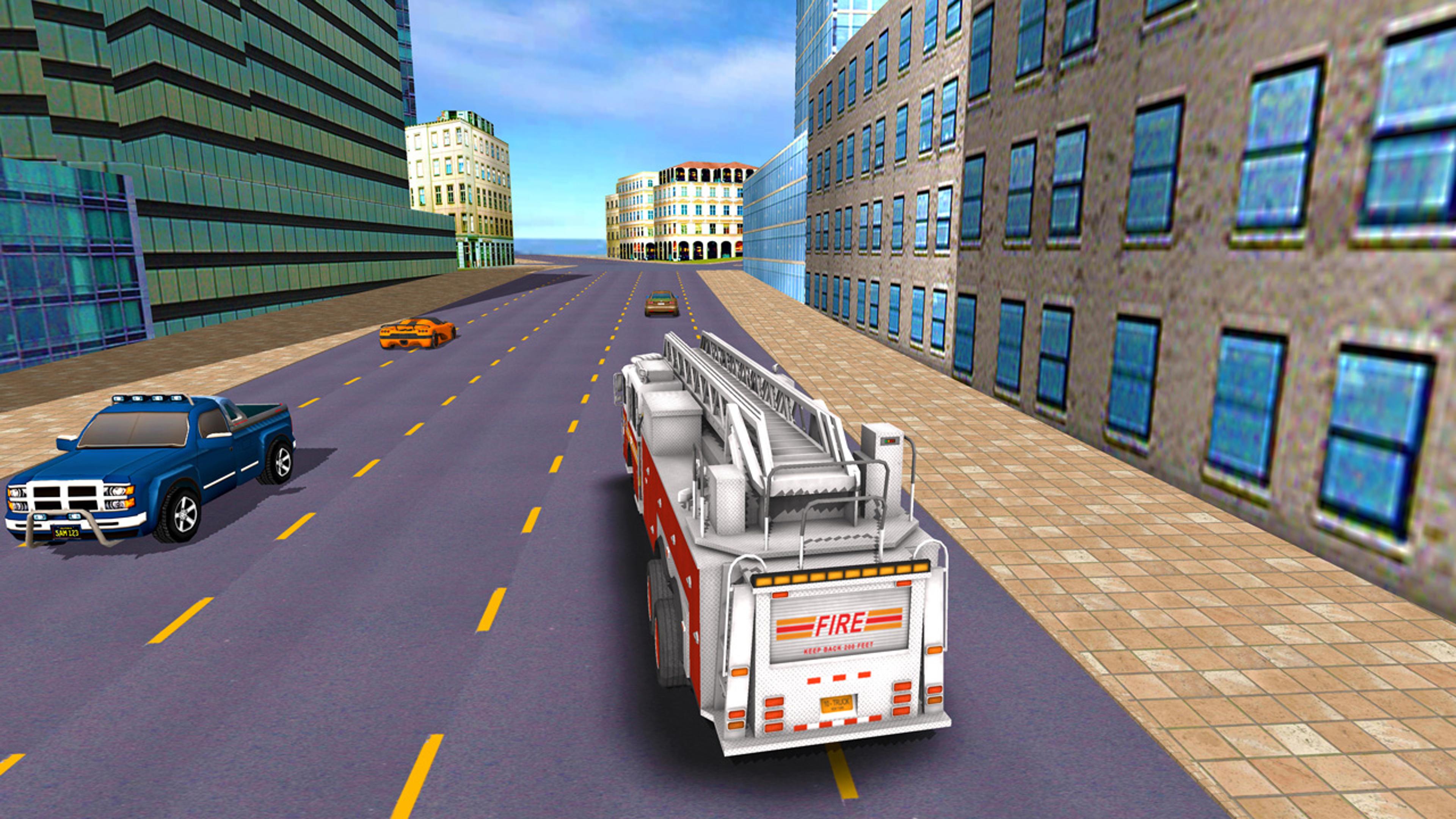 City Fire Truck Rescue Logo