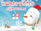 Christmas Snowman Puzzle Logo