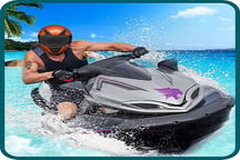 JetSky Power Boat Stunts Water Racing Game Logo