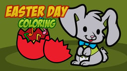 Easter Day Coloring Logo