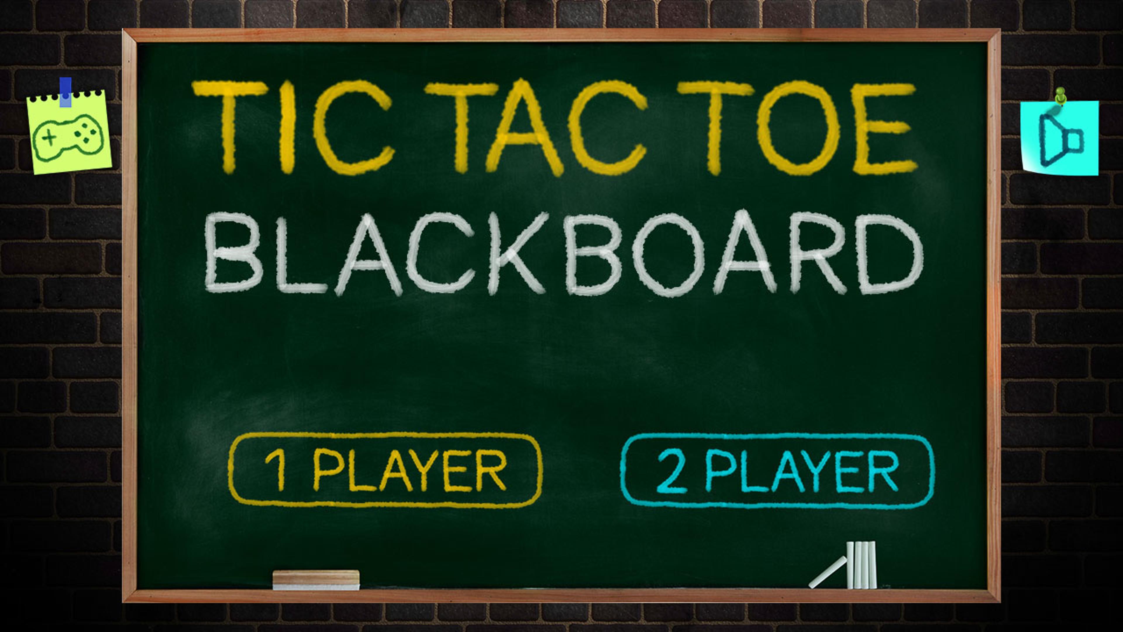 Tic Tac Toe Blackboard Logo