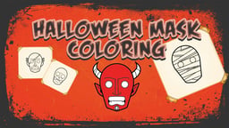 Halloween Mask Coloring Book Logo