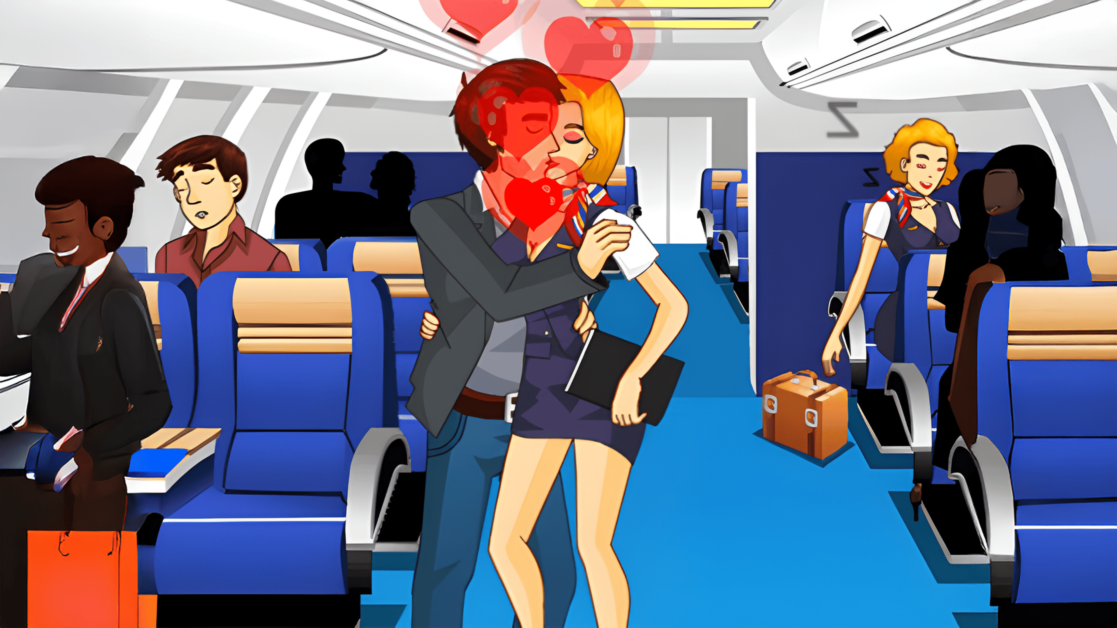 Air Hostess Kissing Logo