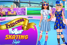 Princess Roller Skating Style Logo